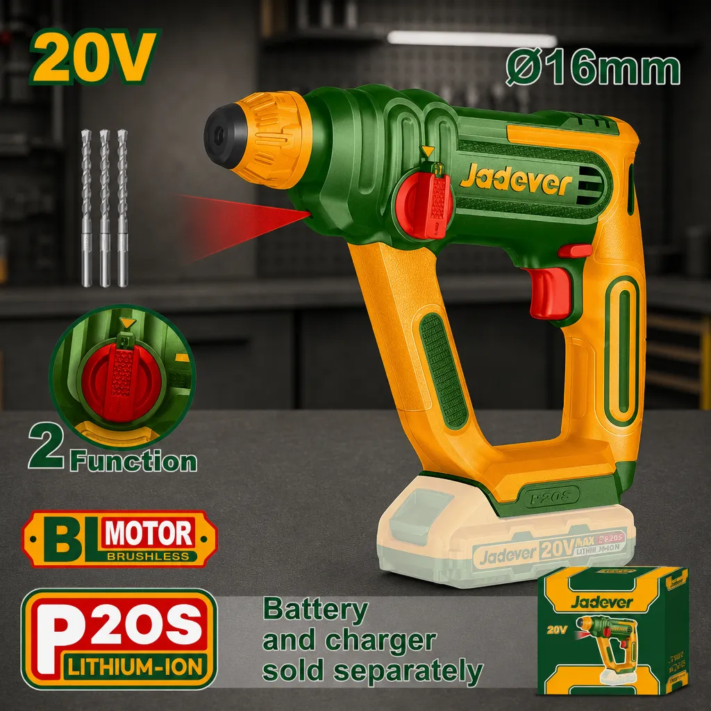 Rotomartillo SDSp 1.5J 20V BL + Acc. Sin Bat. Jadever Caja
