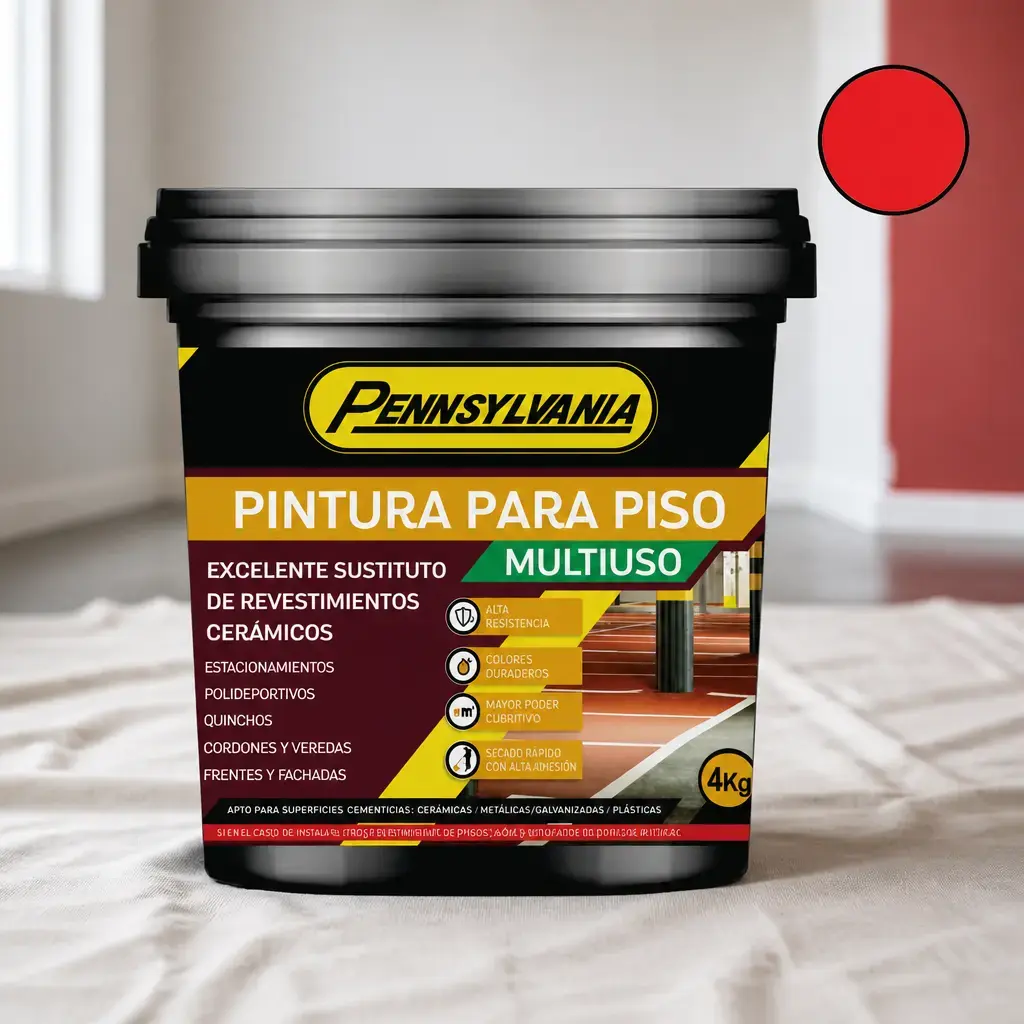 Pintura Multiuso y para piso Rojo Vial 20kg x Un.