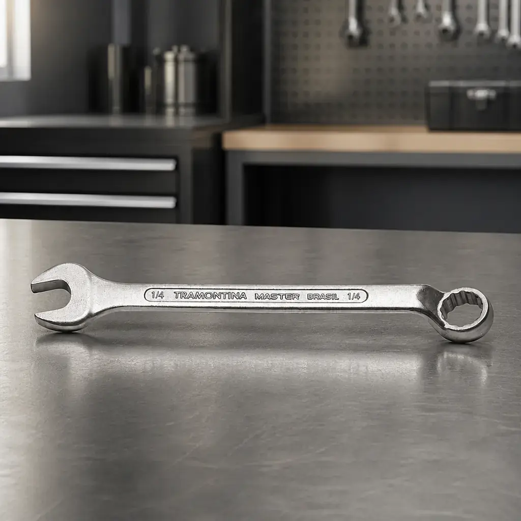 Llave comb. 1/4' cuello largo Master x Un.