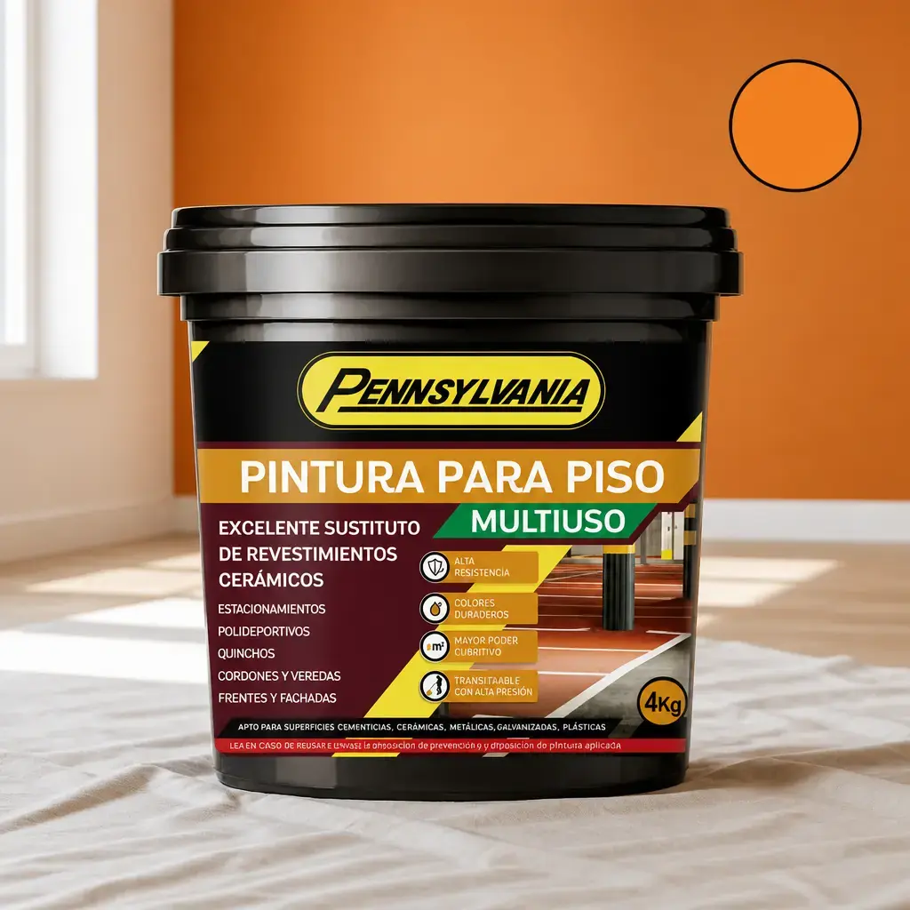 Pintura Multiuso y para piso Naranja 20kg x Un.