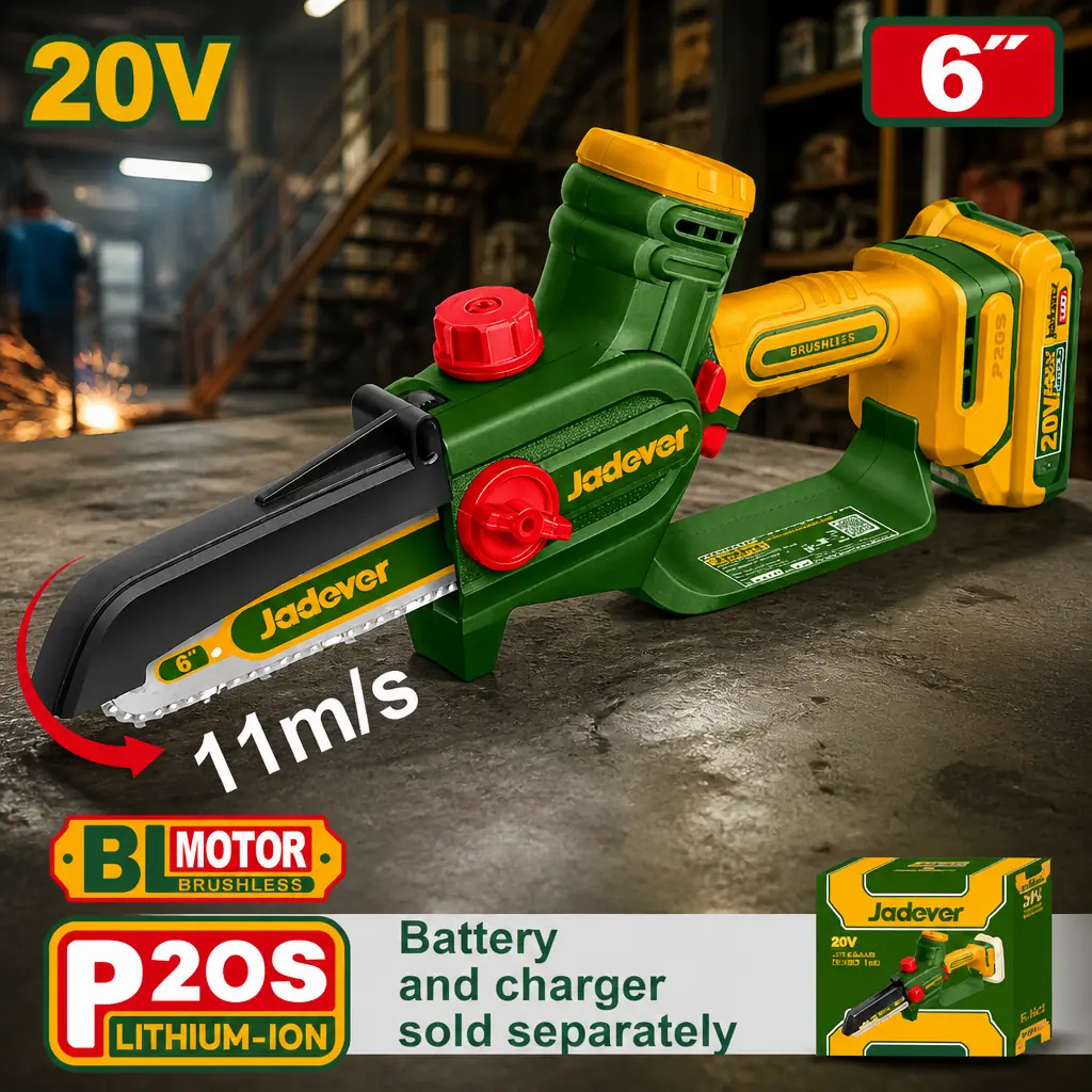 Mini motosierra 6" (Autolub) BL 20V. Sin Batería. Jadever