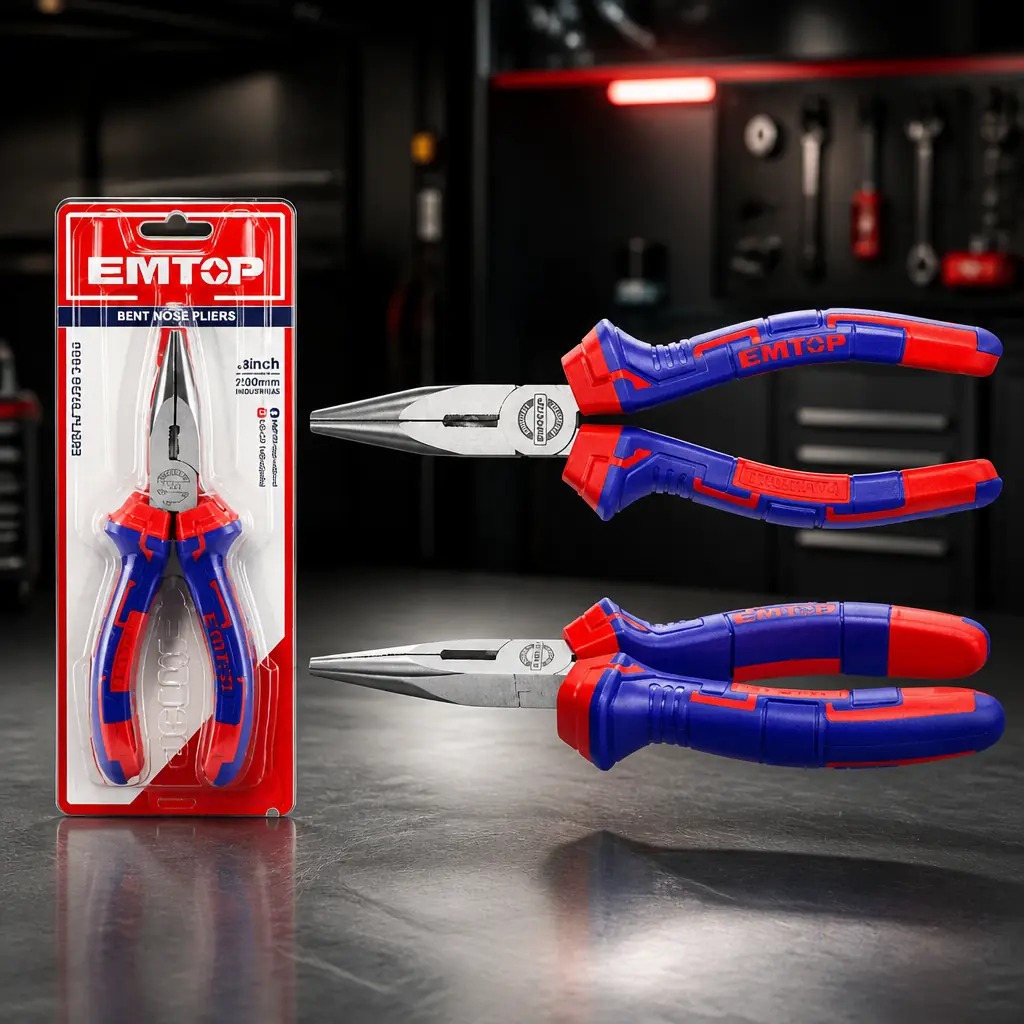 Pinza punta fina media caña 6" Emtop