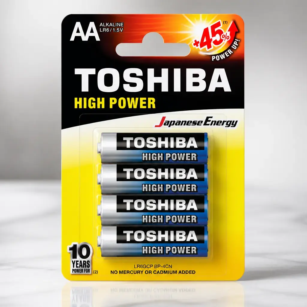 Pila Alkalina AA Toshiba Blister x4