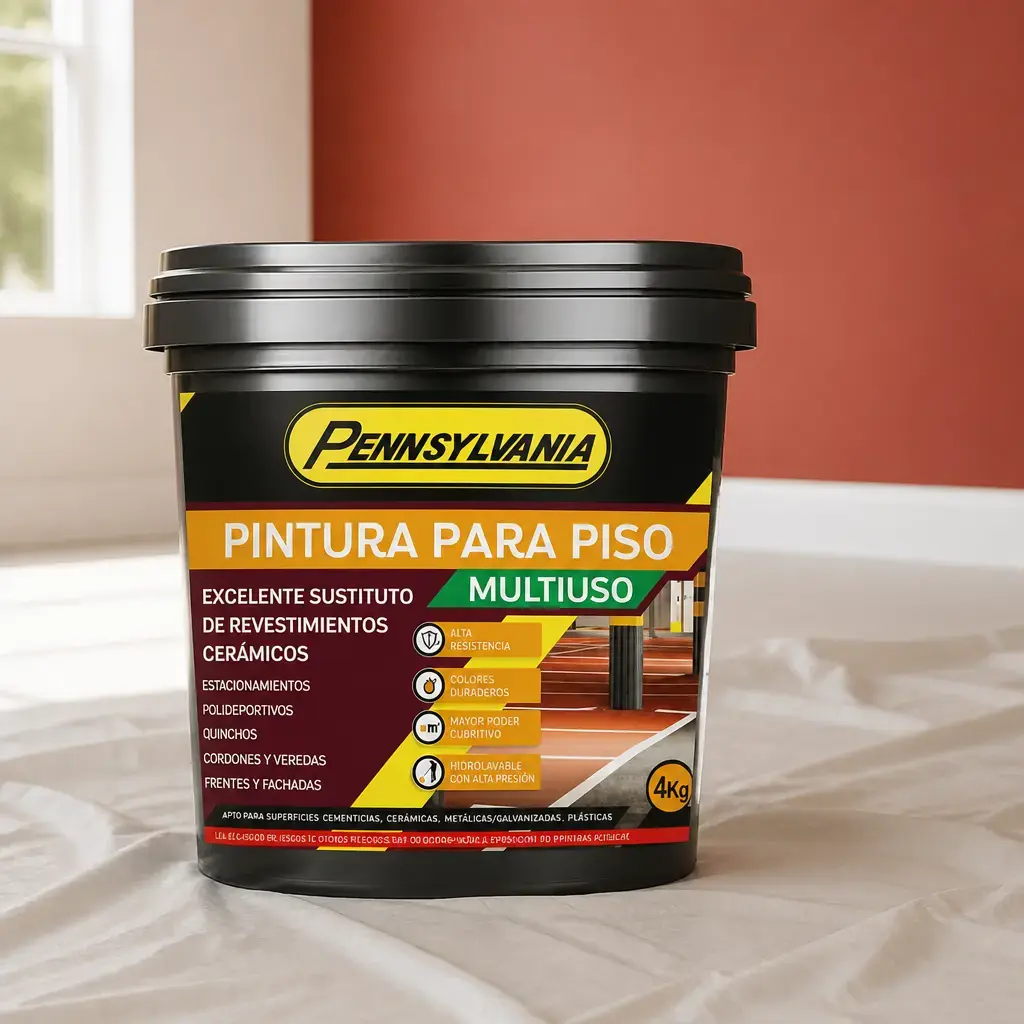 Pintura Multiuso y para piso rojo 4kg x Un.
