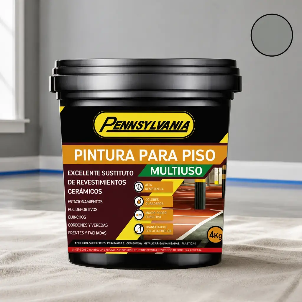 Pintura Multiuso y para piso gris 1kg x Un.
