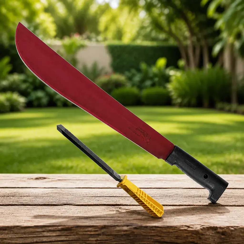 Machetillo pintado Rojo 14' corneta + LIMA x Un.