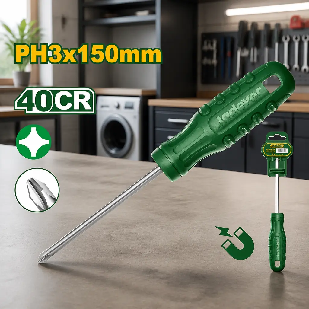 Destornillador Cruz 8x150mm (5/16x6") Jadever x Un.