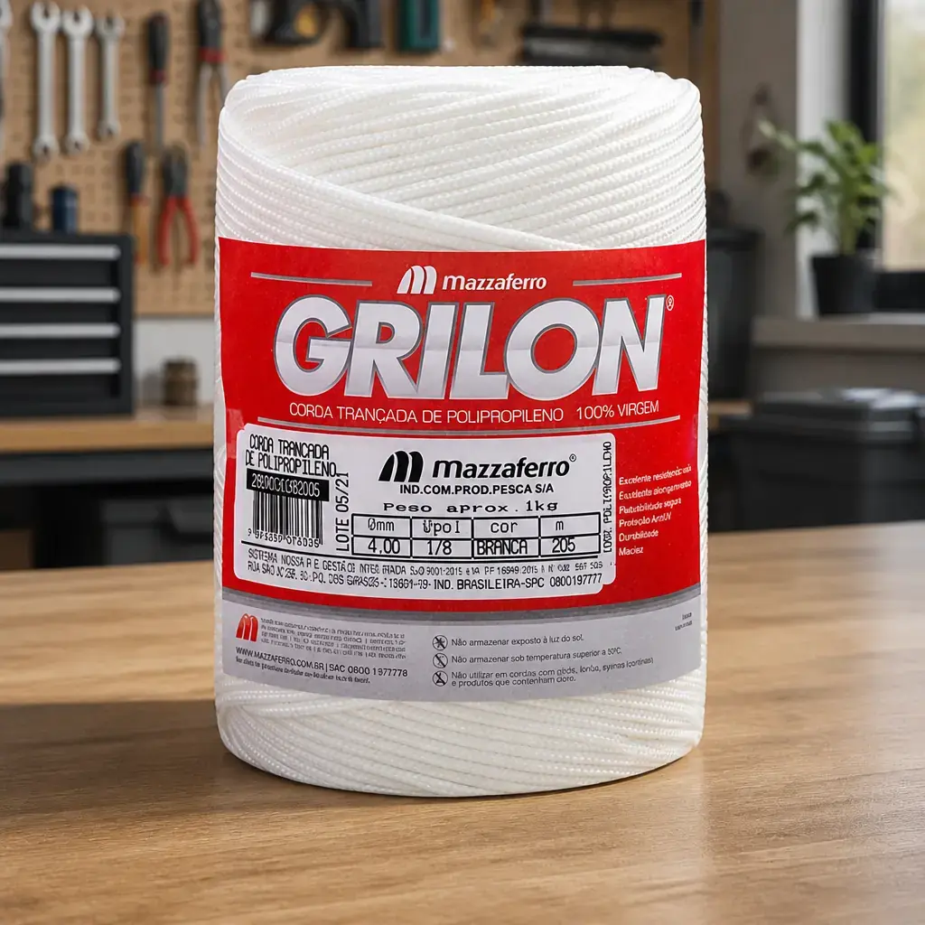 Cuerda trenzada blanca (4mm x 510m) x4Kg