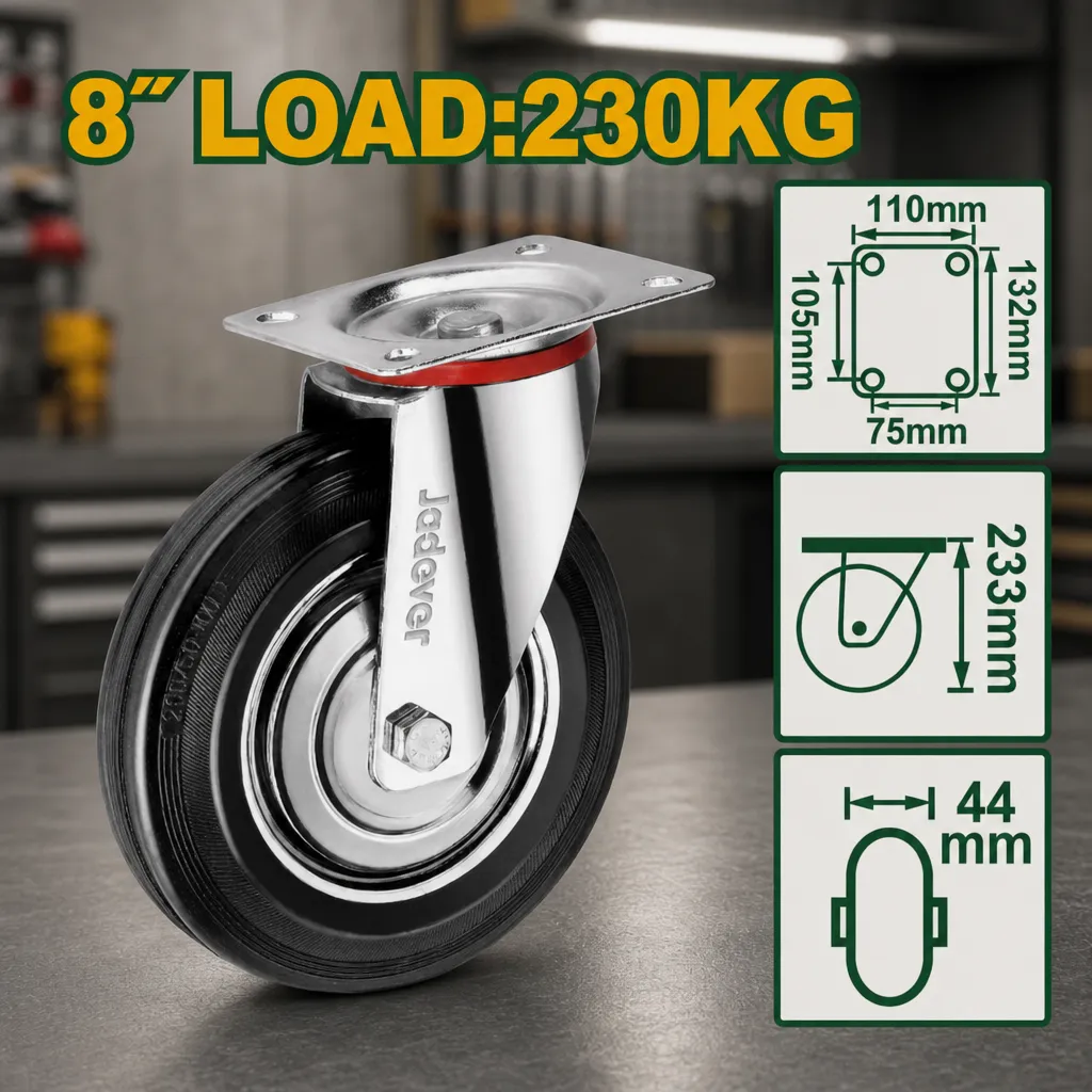 Rueda giratoria 8" Jadever x Un.*