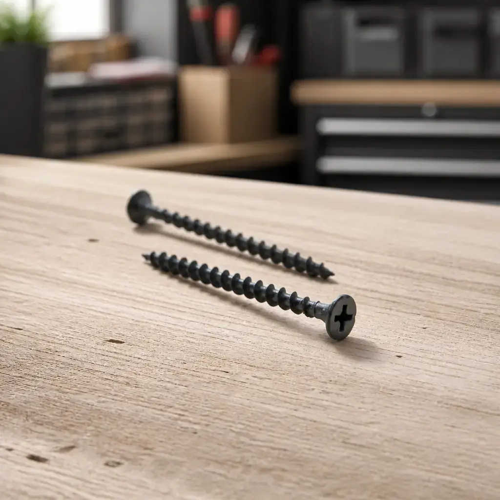 Tornillo Autoperf. Drywall #6x1-1/4 p/ madera negro punta fina x200un.