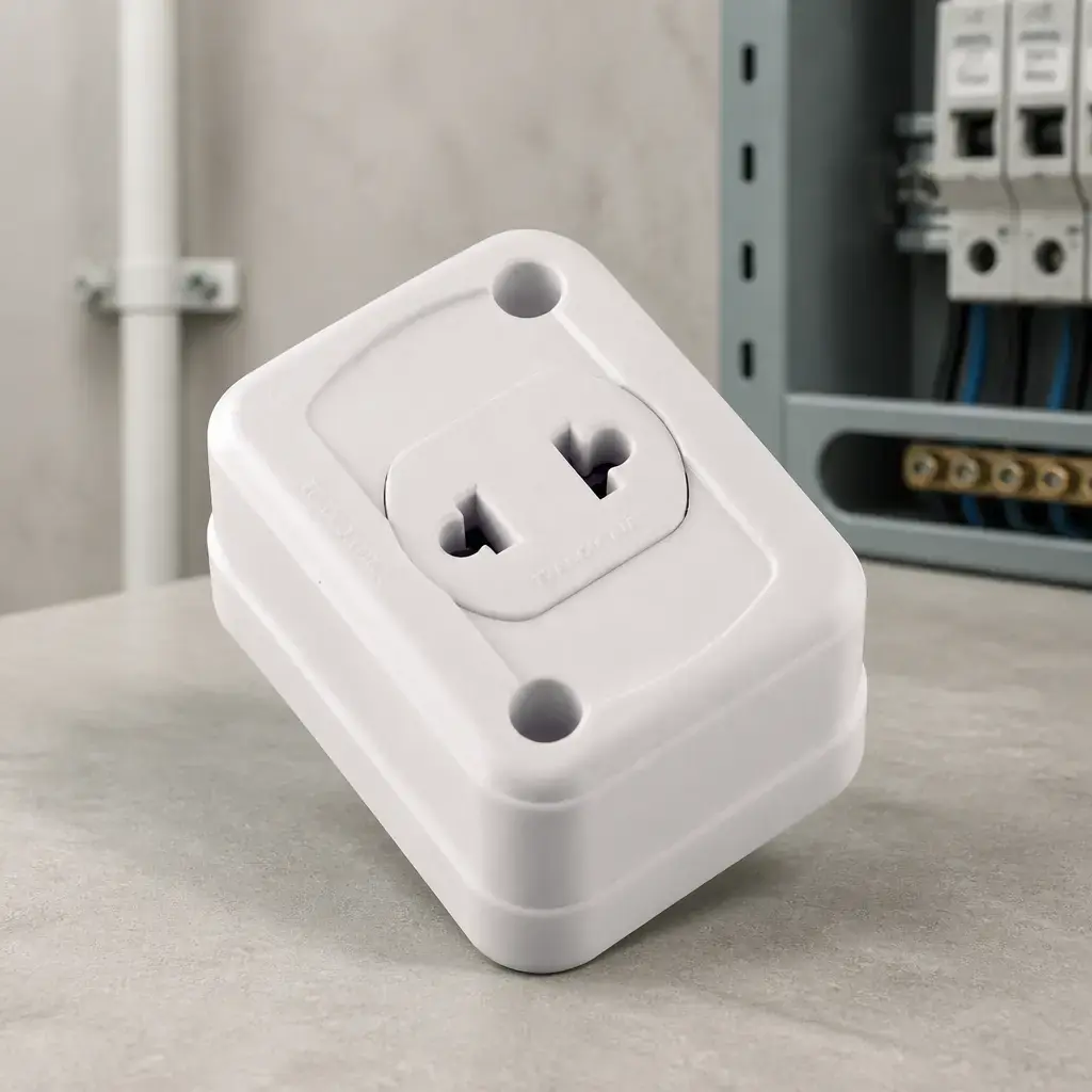 Tomacorriente de sobreponer 2P 10 A 250 V Blanco x un.*