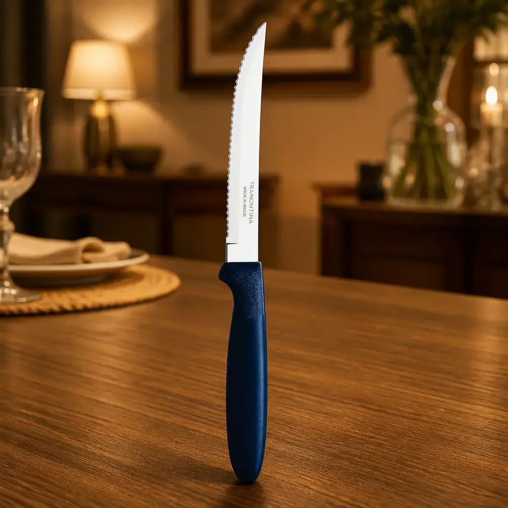 Cuchillo p/ asado 5' Azul Ipanema Blister x12