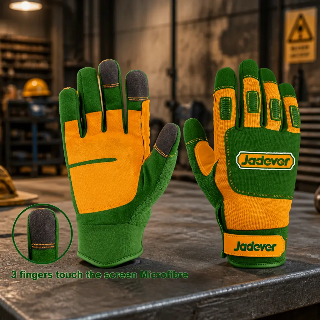 Guantes para mecánica palma PVC 3 dedos microfibra XL Jadever xPar