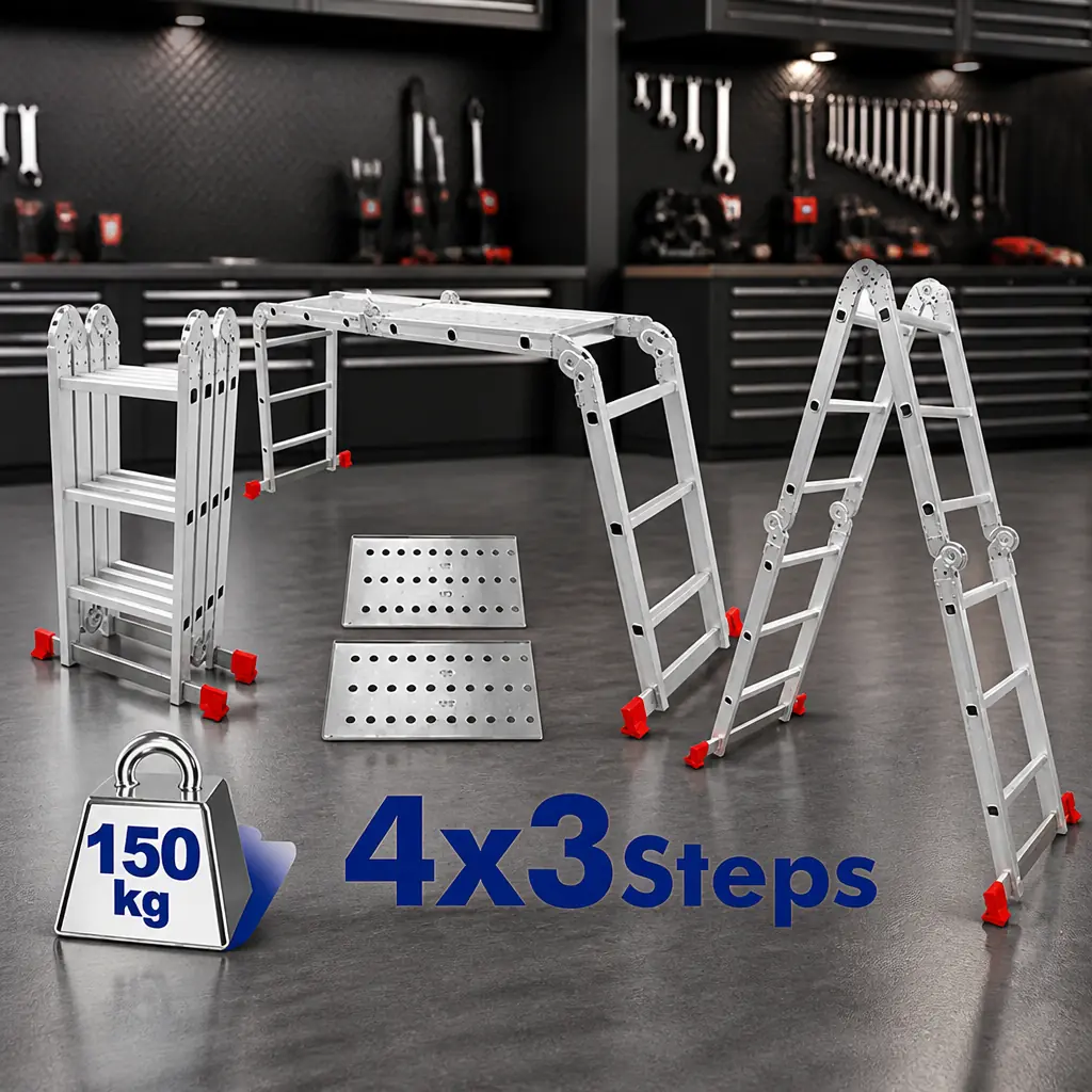 Escalera Multiposicion 4x3 con platataformas (2). Emtop