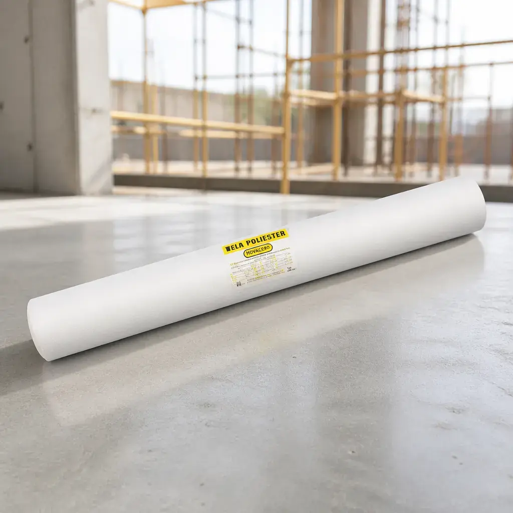 Tela poliester Blanca 25gr/m2 2x1m x Un.