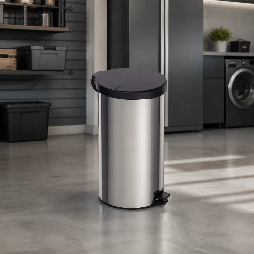 Basurero inox. con pedal 20Lt. New Tramontina