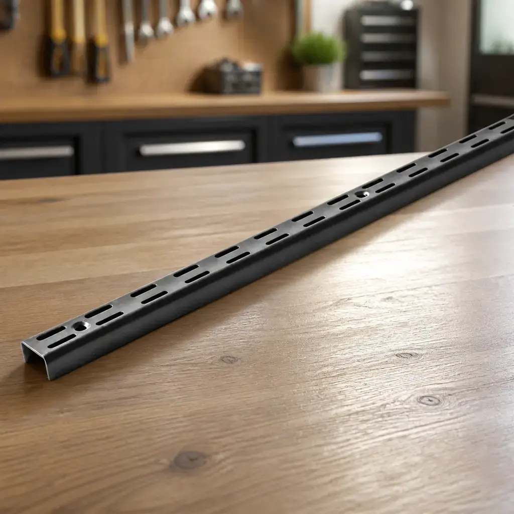 Riel p/ mensula doble negro 2.50m x1par