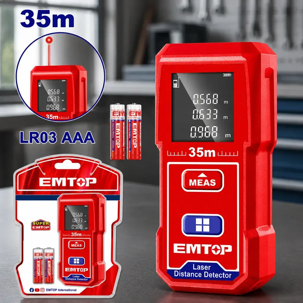 Medidor Laser 0.05 - 35m. Emtop