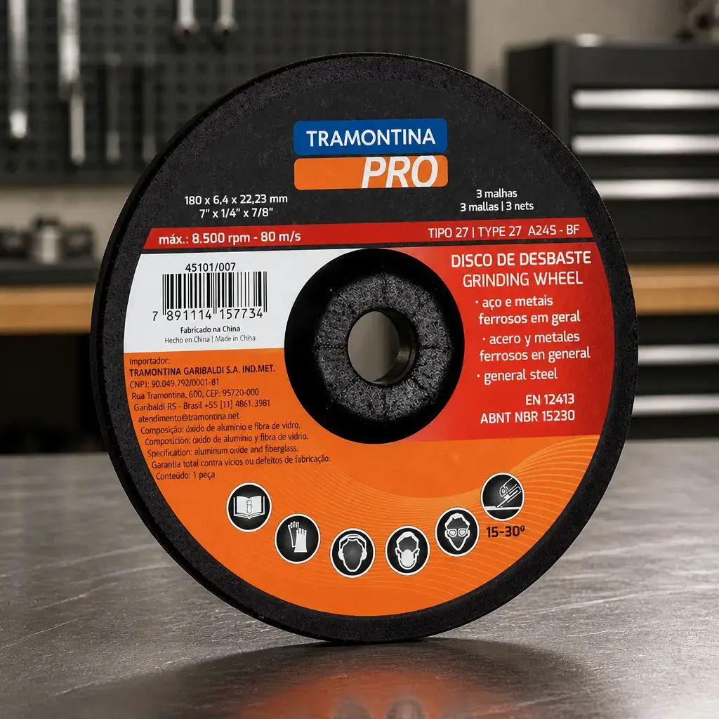 Disco de Desbaste 180x6.4mm p/ Metales en general Pro
