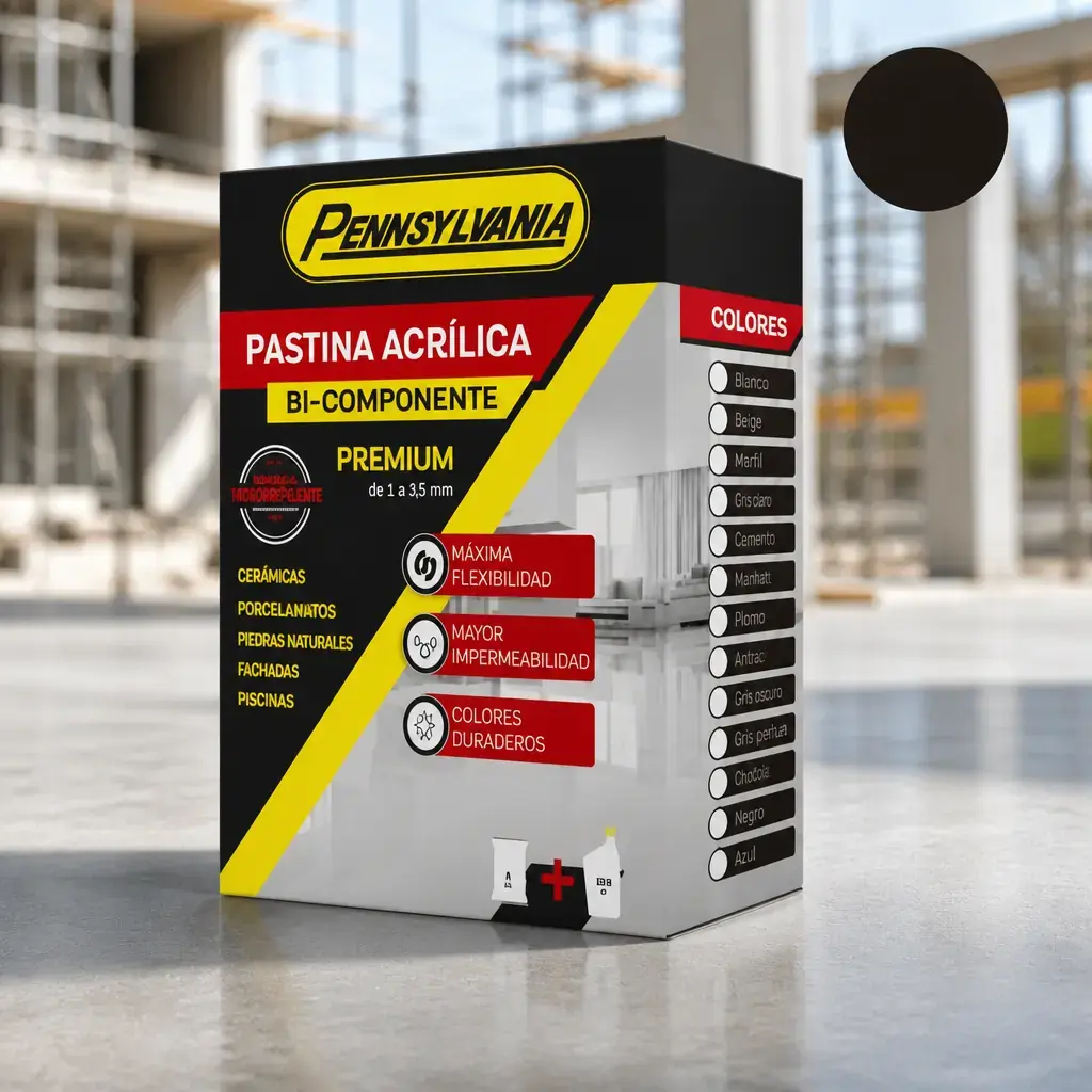 Pastina Acrilica Bi-Componente Negro Caja x 1.3 Kg