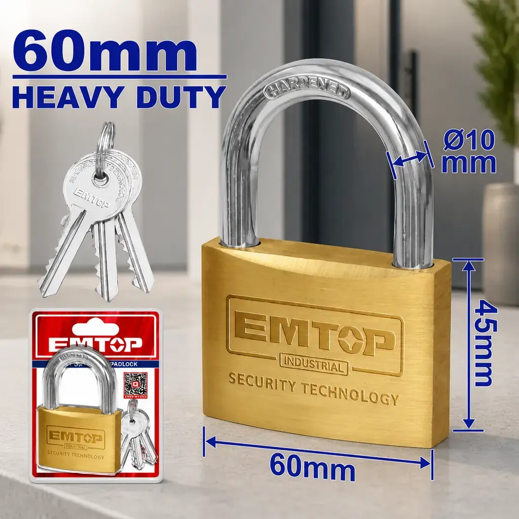 Candado CR 60mm (3 Llaves). Emtop