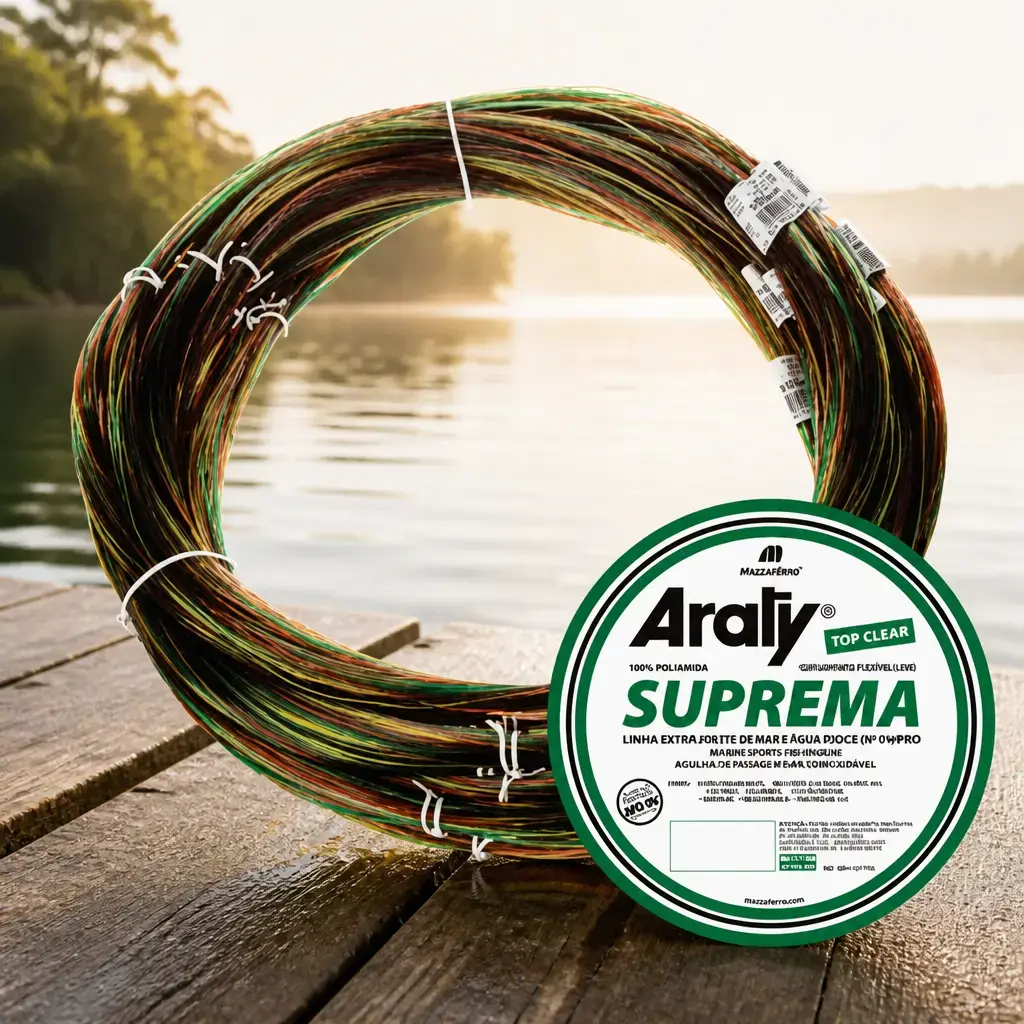 Hilo de pesca multicolor madeja Suprema (2mm x100m) x6u.