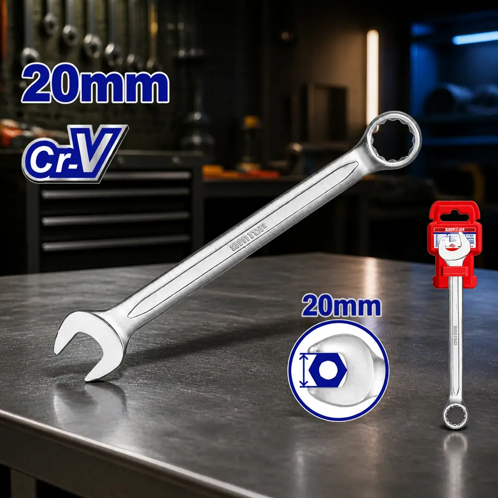 Llave combinada 20mm Cr-V Emtop x Un.