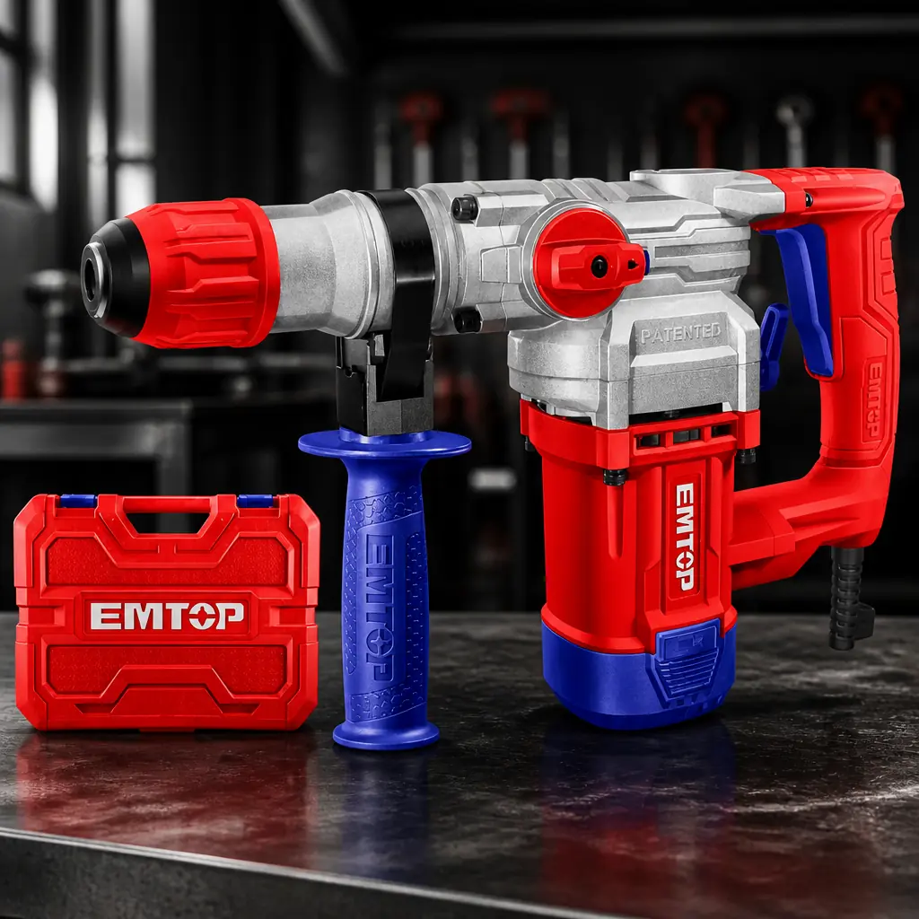 Rotomartillo 1050W. 4.5J. 28mm SDS Plus + Acc. (M). Emtop