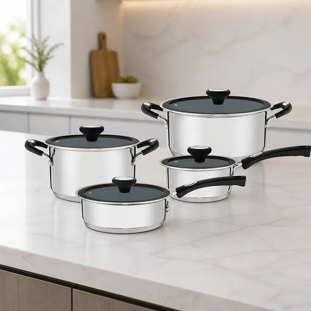 Juego de Ollas Acero Inox. 4pzas. Solar Ceramic