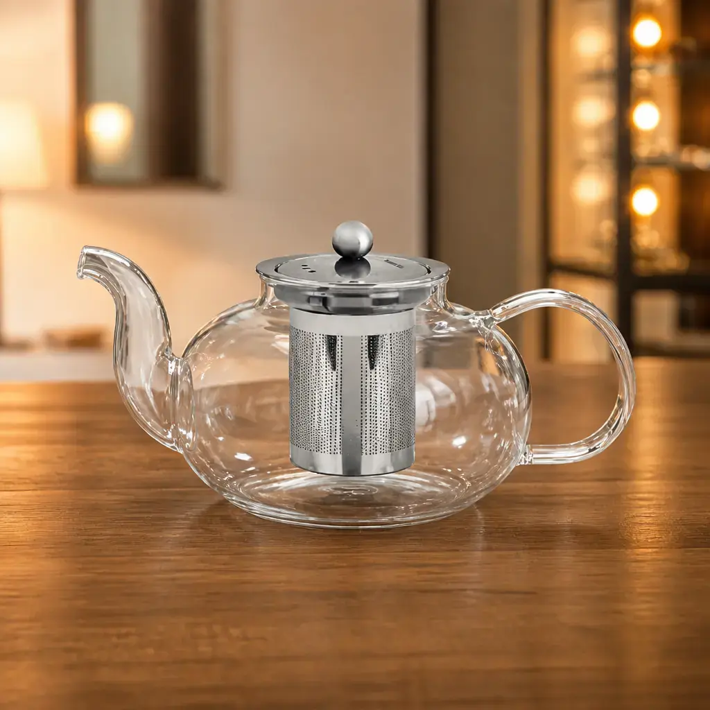 Tetera de vidrio con infusor 1Lt. Tramontina x Un.