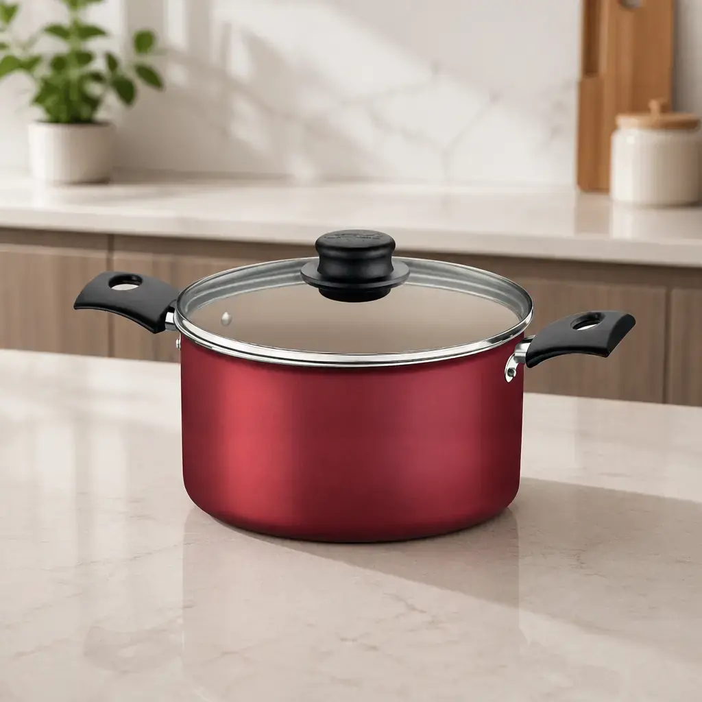 Olla alta tapa de vidrio 7.9Lts. 24cm. Turim Bordo x Un.