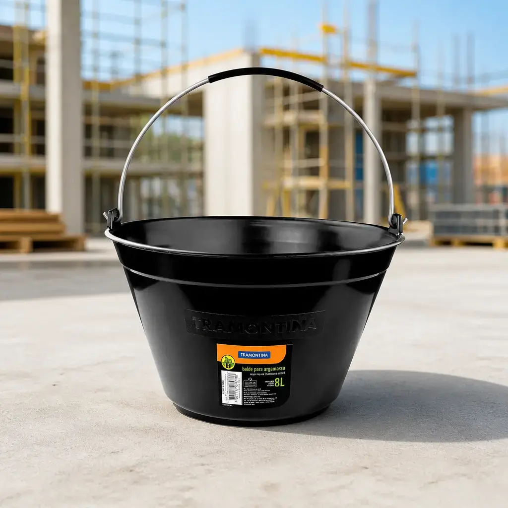 Balde albañil plastico 8Lt Tramontina x Un.