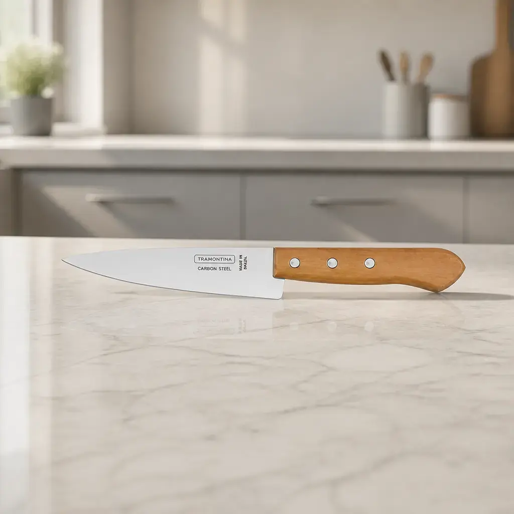 Cuchillo p/ cocina 6' Carbon Blister x Un.