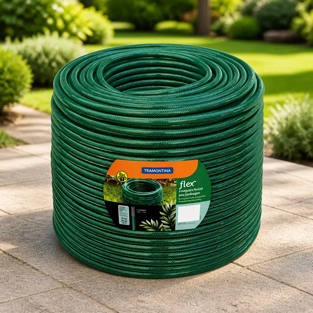 Manguera 3 capas Flex para jardin 1/2'x200m verde Tramontina