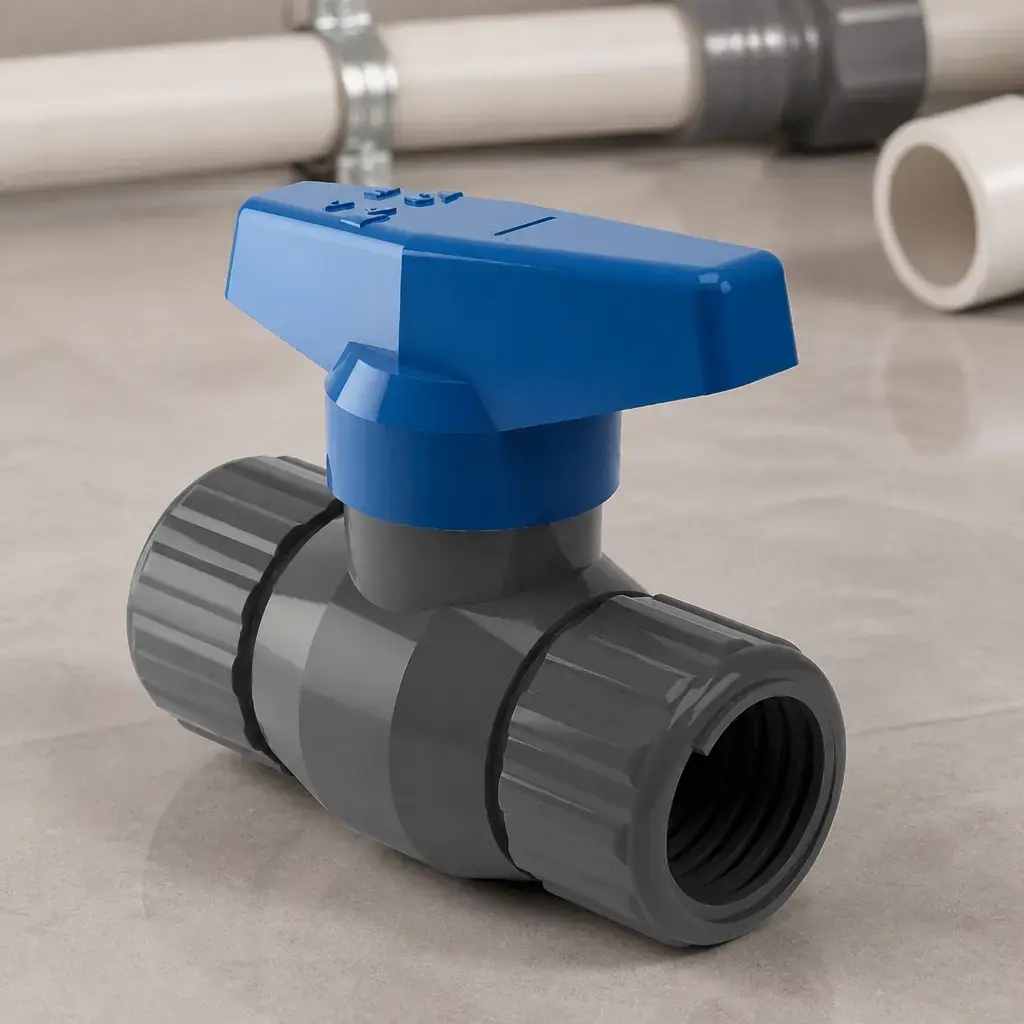 Llave de paso 1-1/2' PVC Roscada DUKE