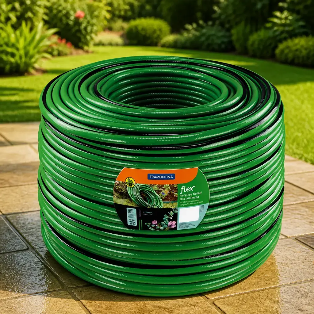 Desc - Manguera p/ jardin Rayada 4 capas 1/2'x 300m Tramontina