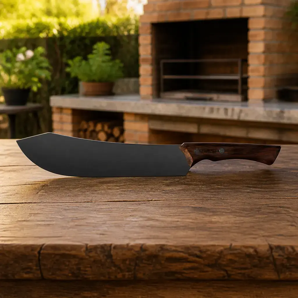 Cuchillo p/ asado 10" punta curva Churrasco Black xUn.