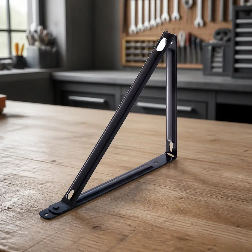 Soporte con travesaño negro 250 x 350mm x20.