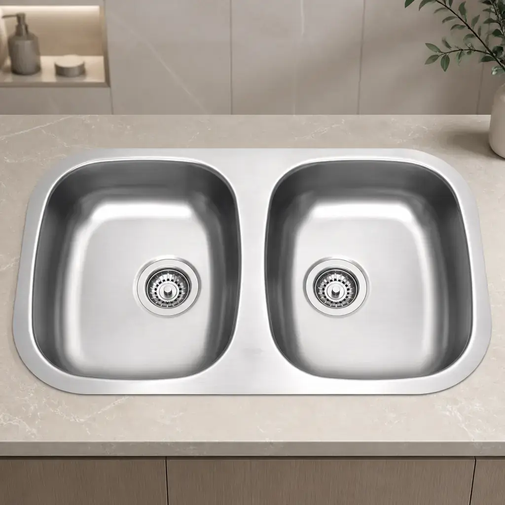 Bacha Emb. Doble Rectang. Isis Satinada 4.5'+R (77x45X15cm)***