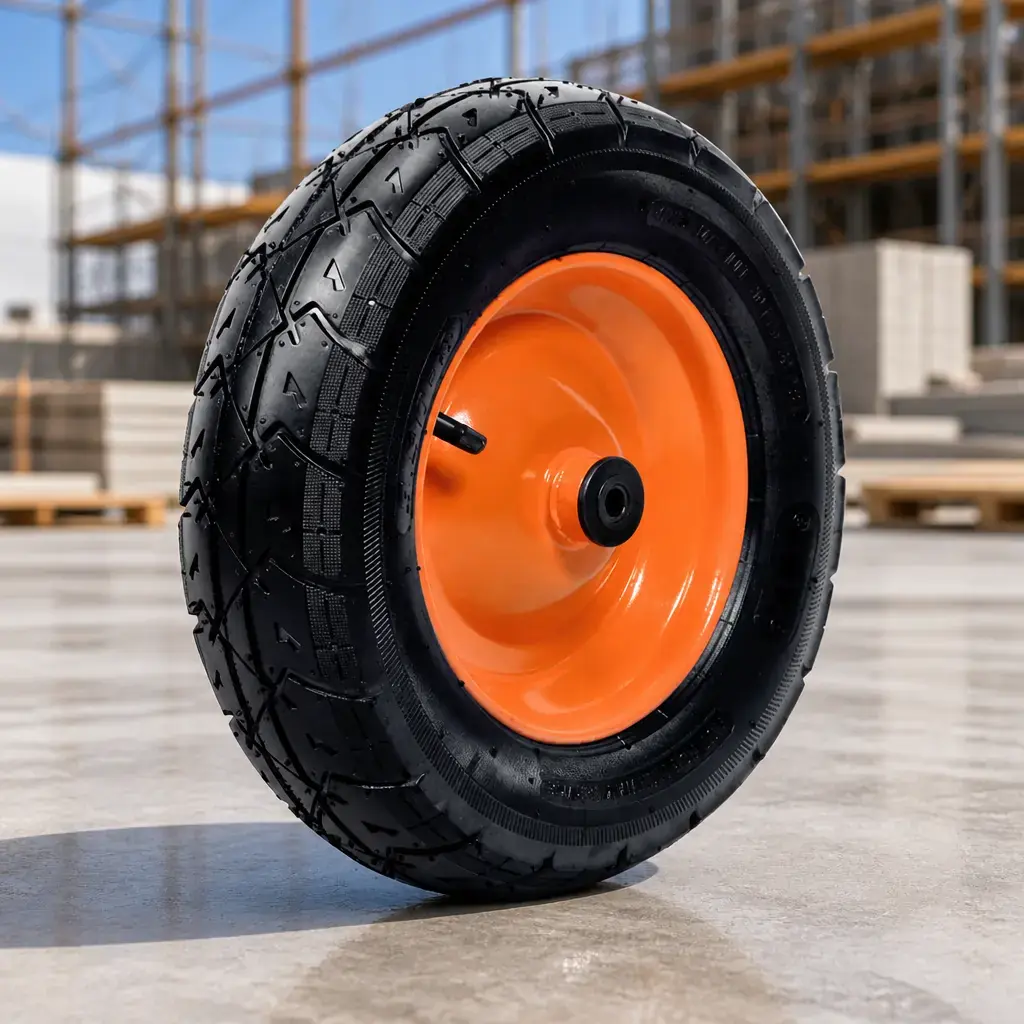 Rueda inflable Ll. Met. 3.5/8" Buje plastico p/ Carretilla Tramontina