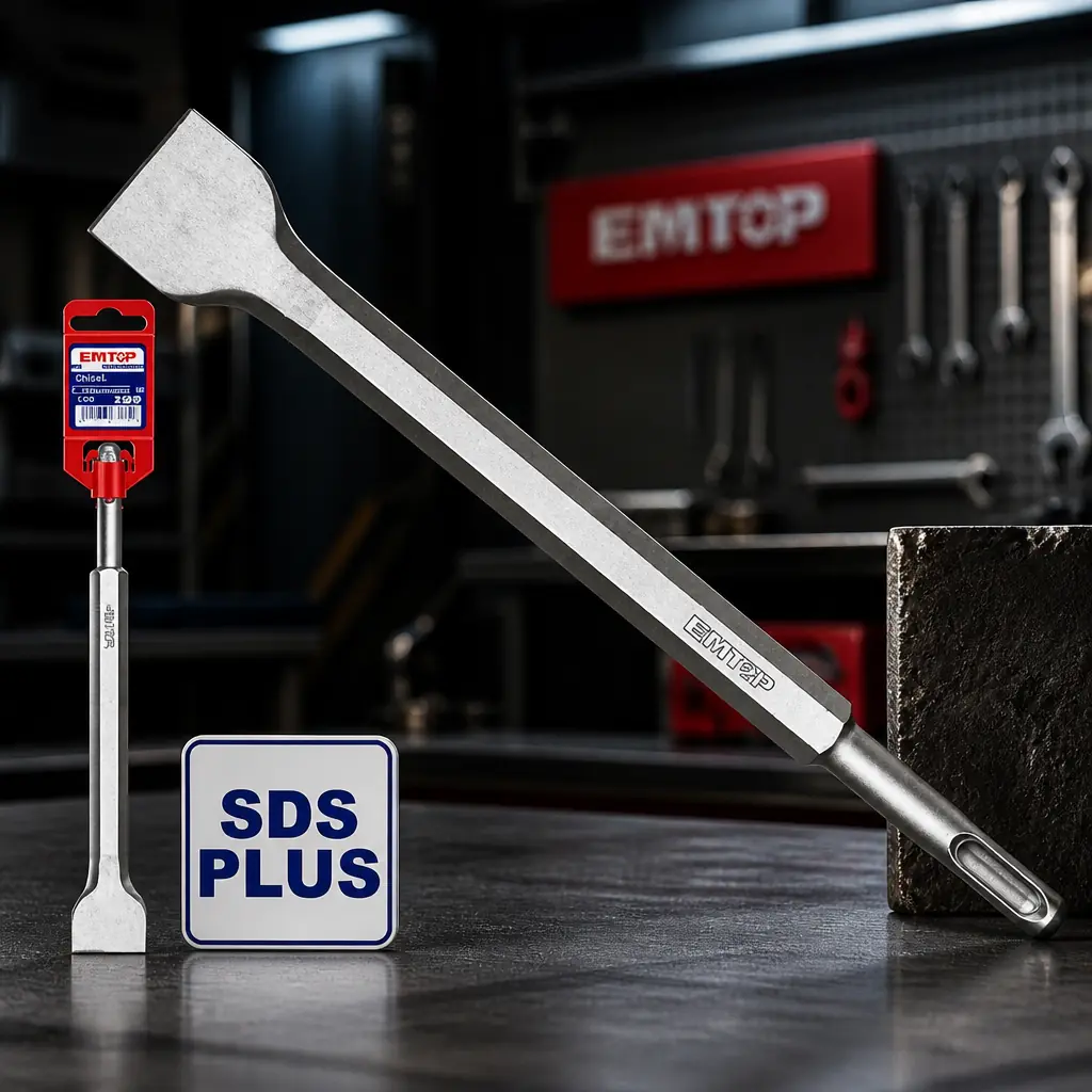 Cincel Corta Hierro Plano ancho SDS Plus (40x250mm) Emtop