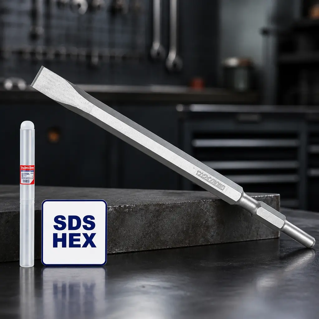 Cincel Corta Hierro Plano SDS Hex 17mm (17x280mm) Emtop