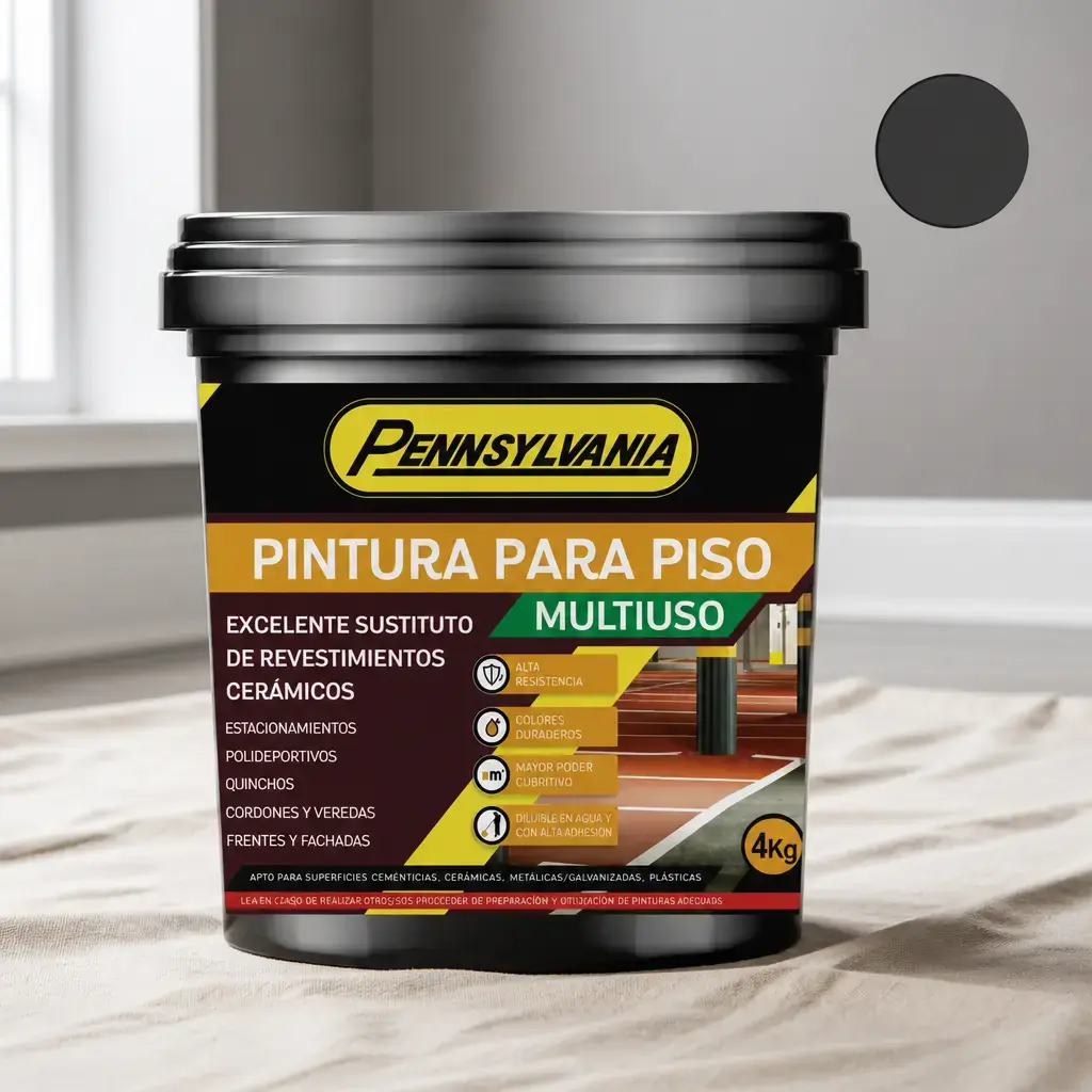 Pintura Multiuso y para piso negro 20kg x Un.