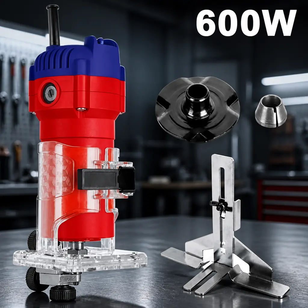 Mini Router Fresadora 600W. + Acc. Emtop