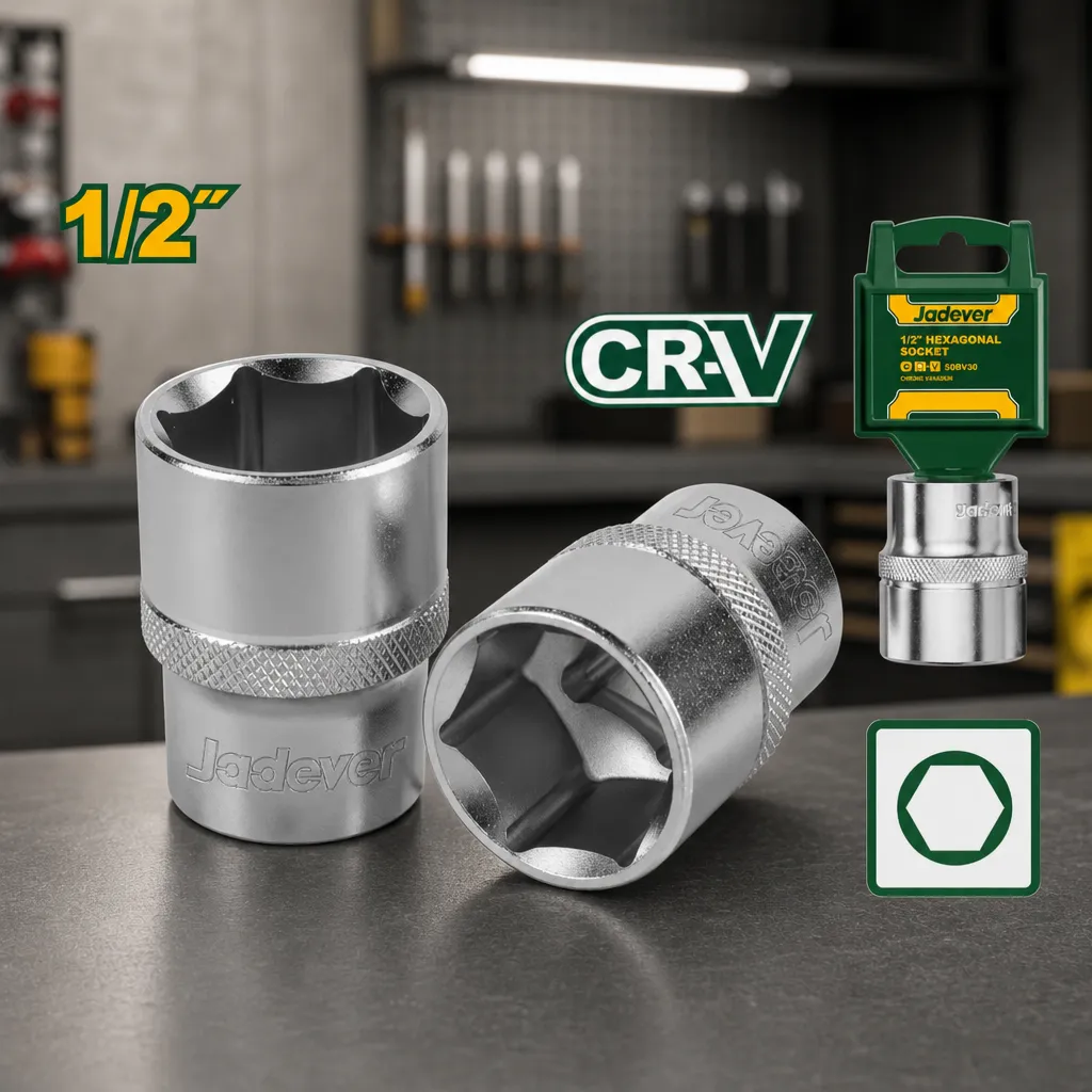 Llave tubo Dado CrV Hex 1/2" 11mm Jadever x Un.