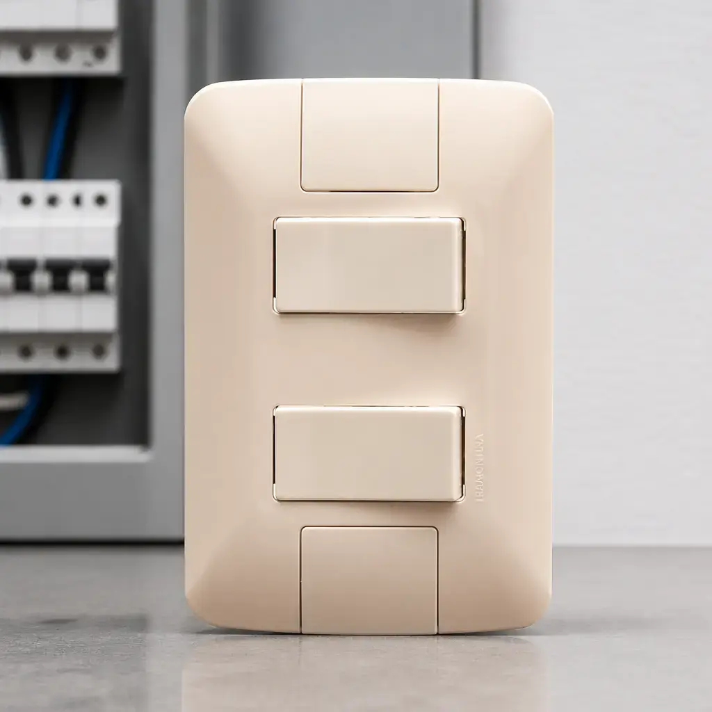 Placa + 2 Interrup. Simple 10A Beige ARIA