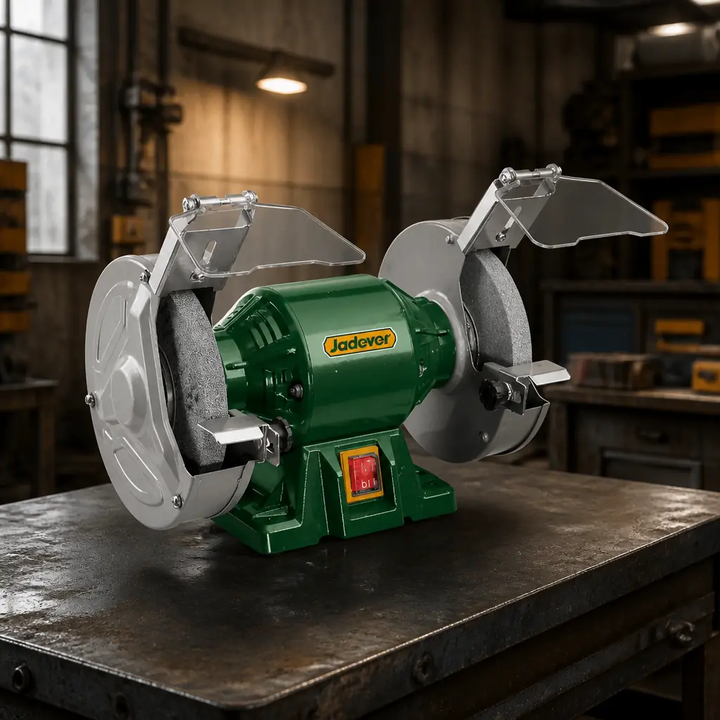 Amoladora de Banco Esmeril 200w (150mm). Jadever Caja
