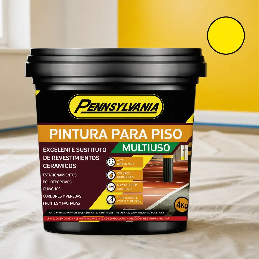 Pintura Multiuso y para piso Amarillo 4kg x Un.