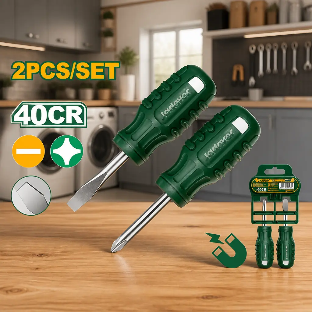 Juego destornilladores Cortos 2pzs. +/- Jadever Colgador