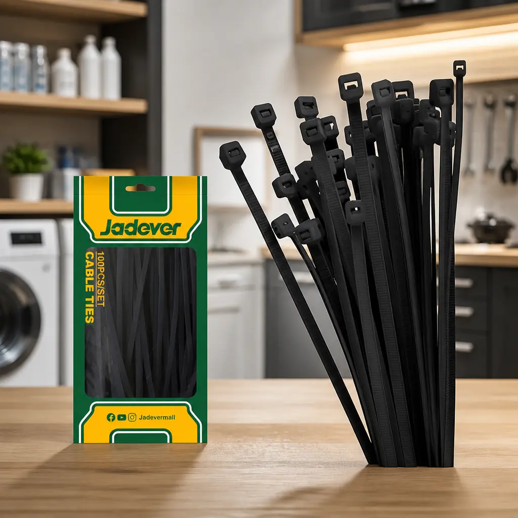 Cintillo de nylon negro (4.8x300mm) Jadever x 100